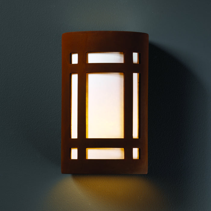 Justice Designs CER-7485W-RRST Lantern, Real Rust