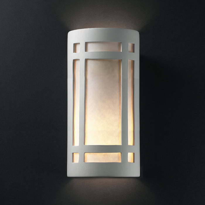 Justice Designs CER-7497-BIS Lantern, Bisque