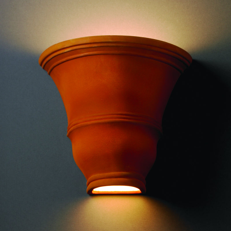 Justice Designs CER-9835W-RRST Lantern, Real Rust