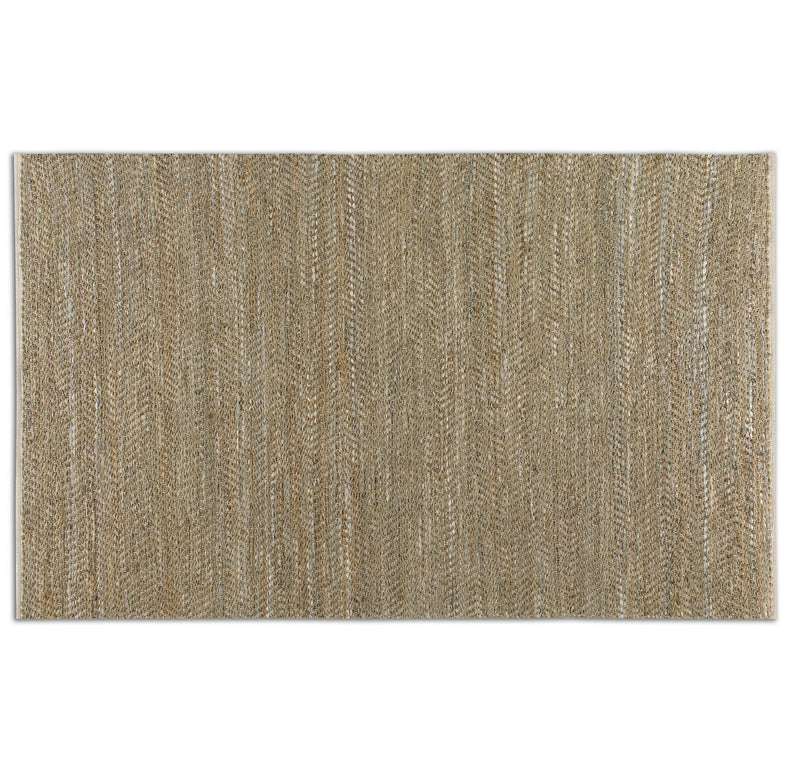 Uttermost 73052-8 Rug, Beige And Gray Leather/Hemp