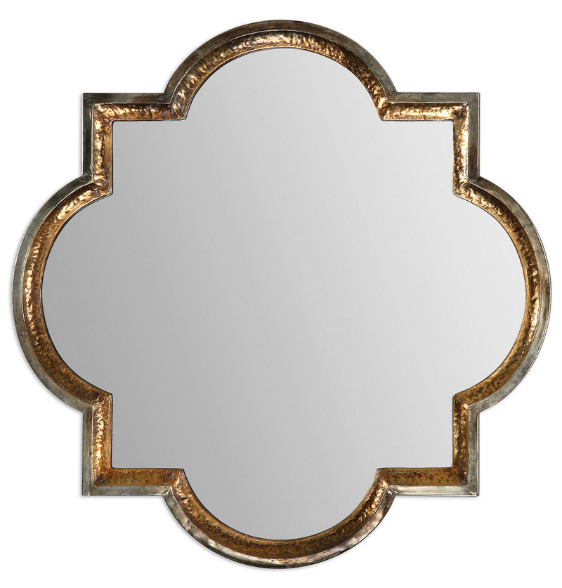 Uttermost 12862 Mirror, Antiqued Gold And Oxidized Silver Champagne