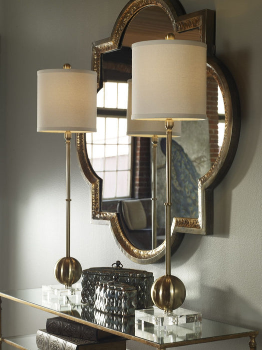 Uttermost 29935-1 One Light Buffet Lamp, Brushed Brass