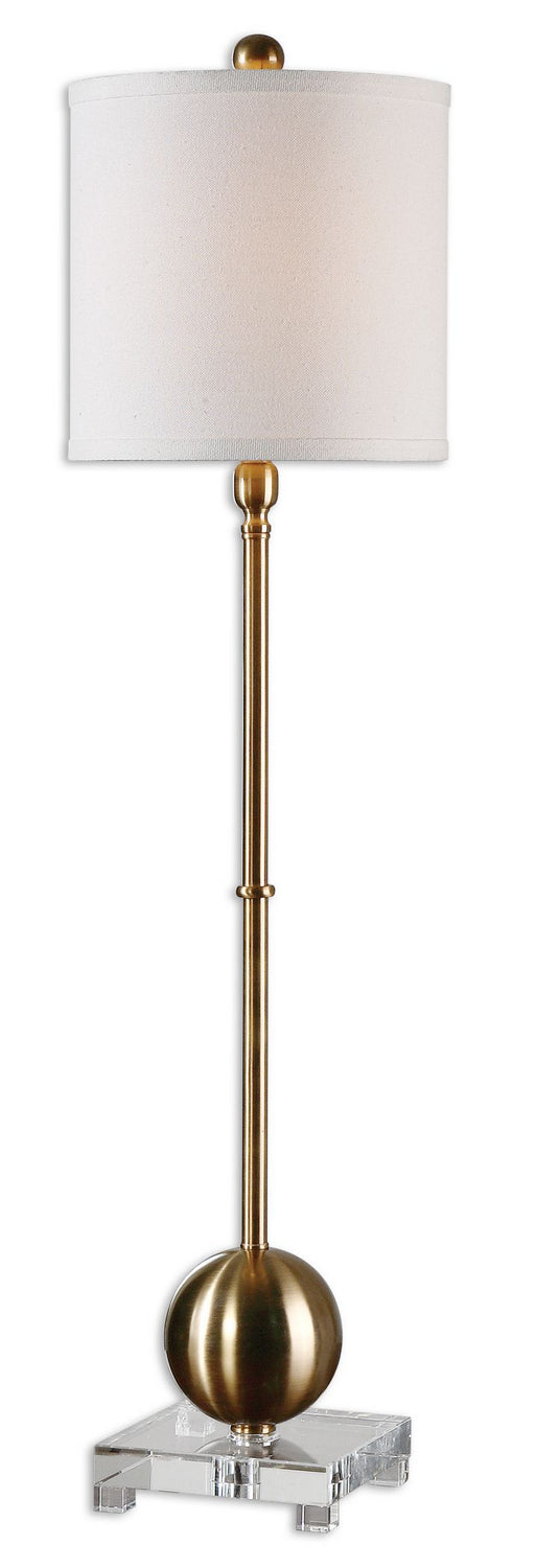 Uttermost 29935-1 One Light Buffet Lamp, Brushed Brass