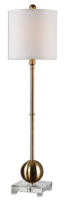 Uttermost 29935-1 One Light Buffet Lamp, Brushed Brass