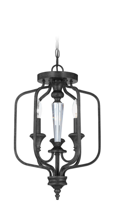 Craftmade 26723-MBS Three Light Convertible Semi Flush, Mocha Bronze Silver Wash