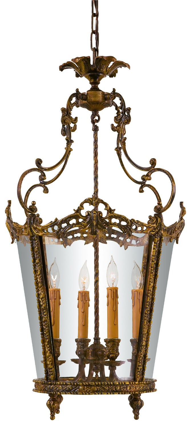 Metropolitan N851204-OXB Four Light Foyer Pendant, Oxide Brass