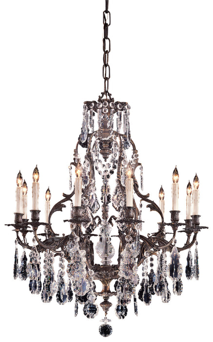 Metropolitan N950201 12 Light Chandelier, Oxidized Brass