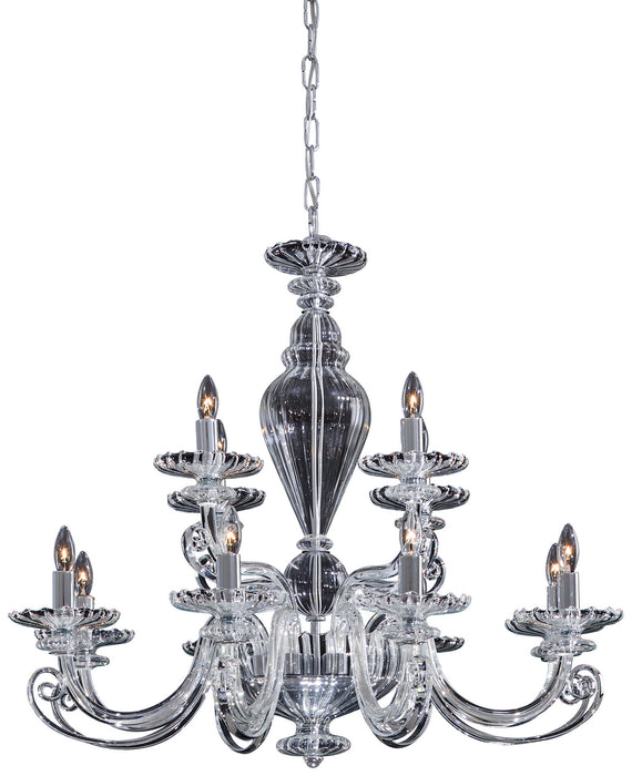 Metropolitan N9169 12 Light Chandelier, Chrome