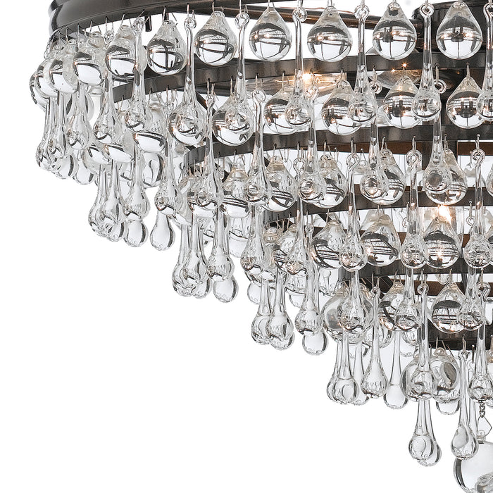 Crystorama 137-VZ Eight Light Chandelier, Vibrant Bronze