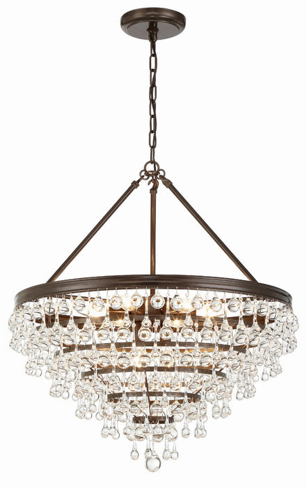 Crystorama 137-VZ Eight Light Chandelier, Vibrant Bronze