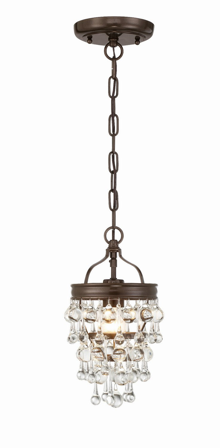 Crystorama 131-VZ One Light Mini Chandelier, Vibrant Bronze