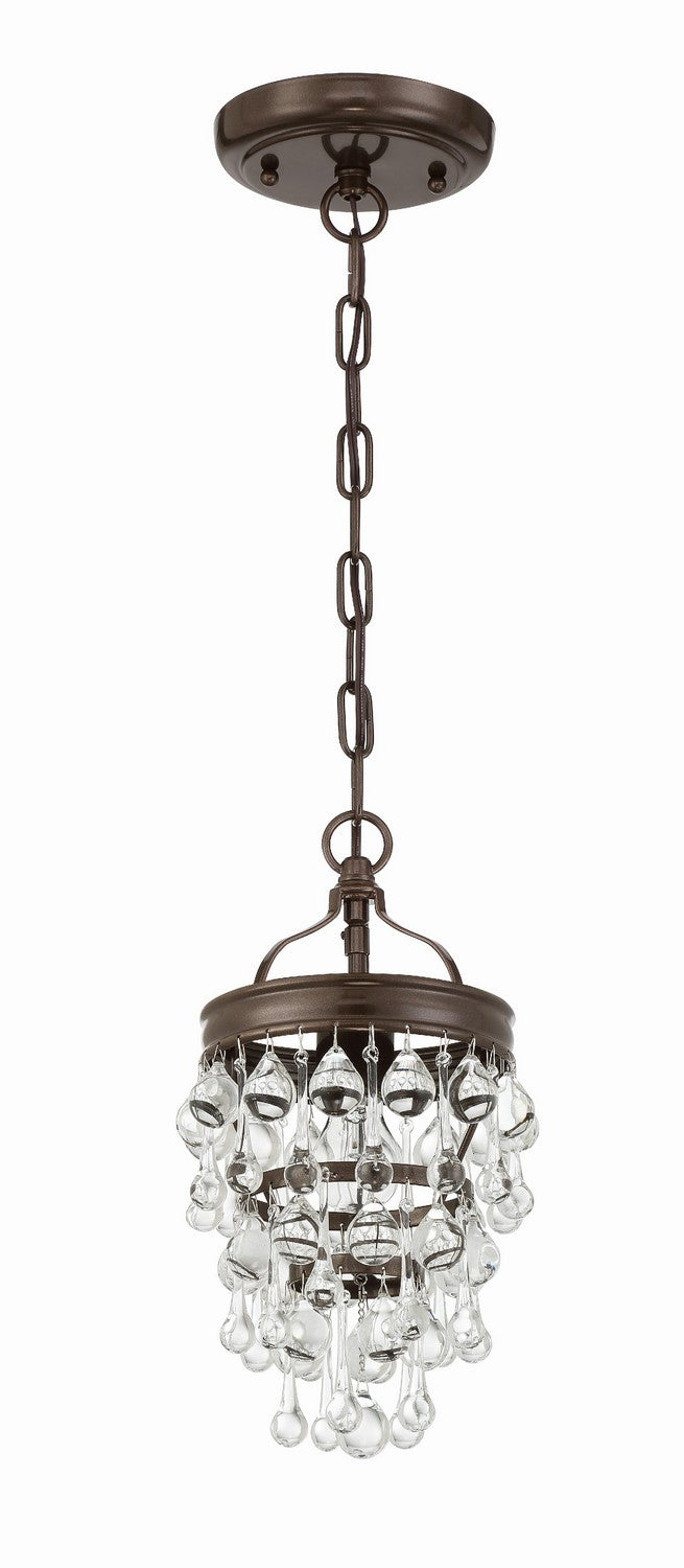 Crystorama 131-VZ One Light Mini Chandelier, Vibrant Bronze