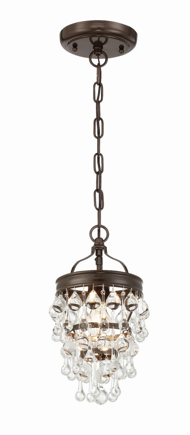 Crystorama 131-VZ One Light Mini Chandelier, Vibrant Bronze