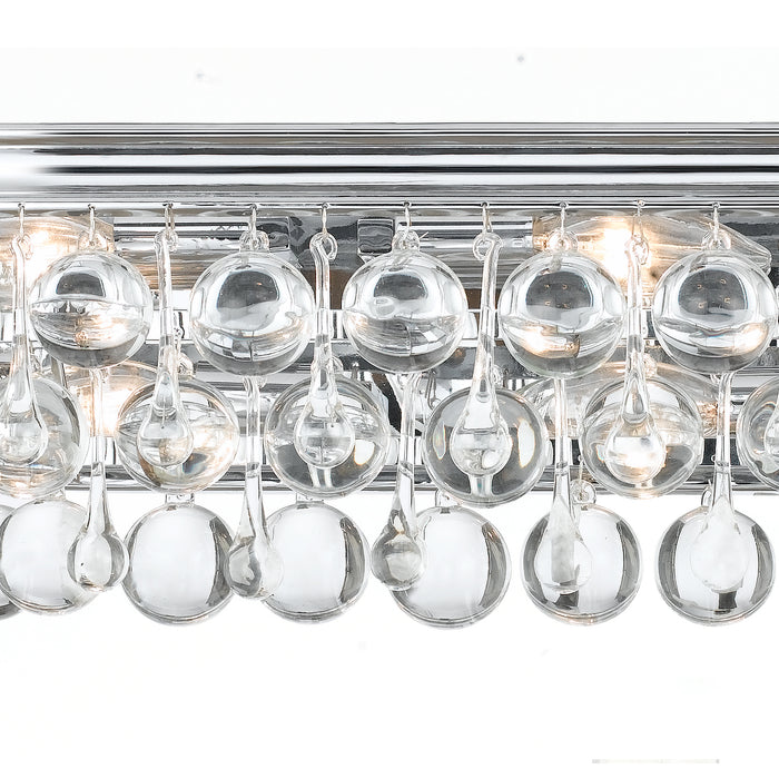 Crystorama 133-CH Six Light Bathroom Vanity, Polished Chrome