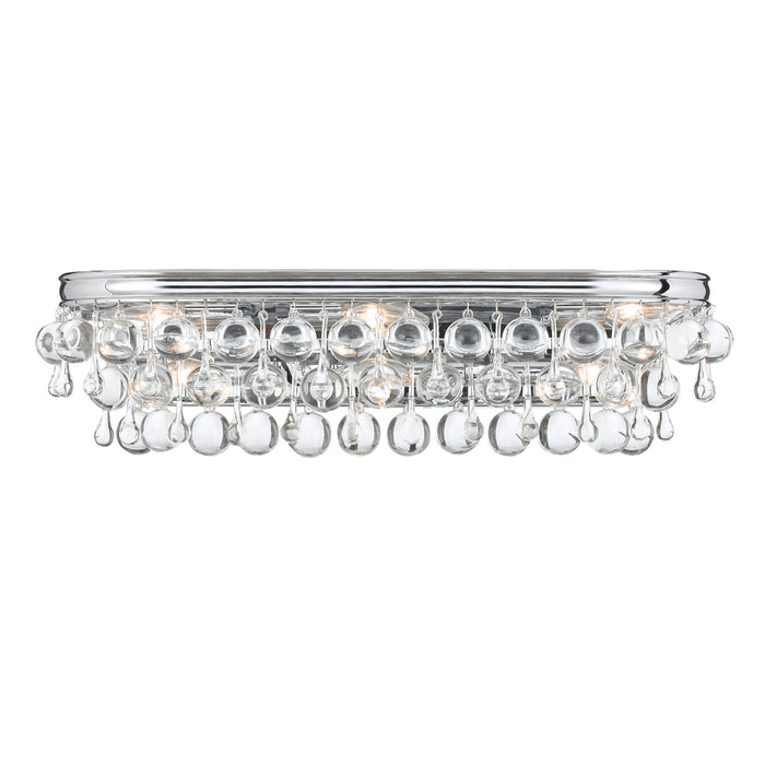 Crystorama 133-CH Six Light Bathroom Vanity, Polished Chrome