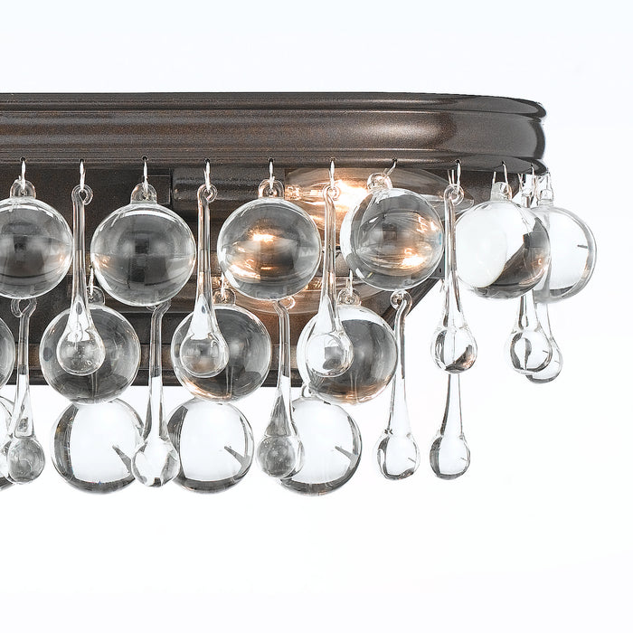 Crystorama 133-VZ Six Light Bathroom Vanity, Vibrant Bronze