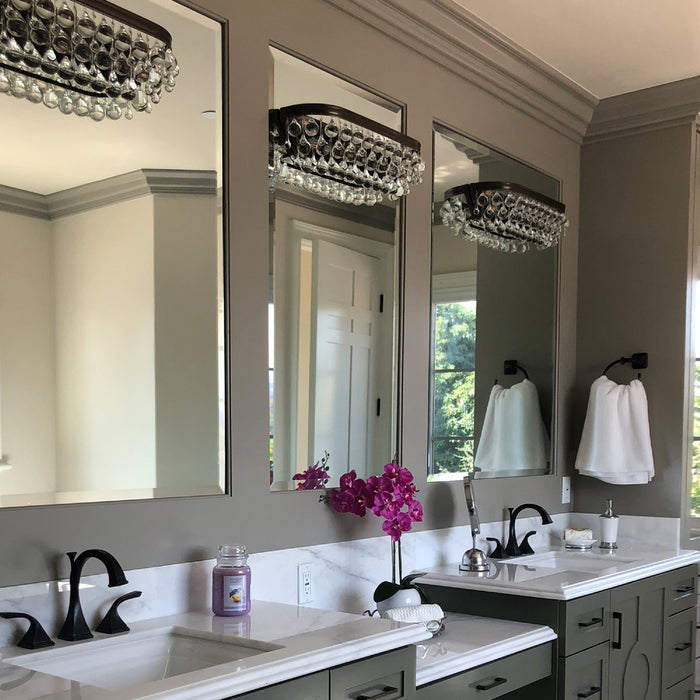 Crystorama 133-VZ Six Light Bathroom Vanity, Vibrant Bronze
