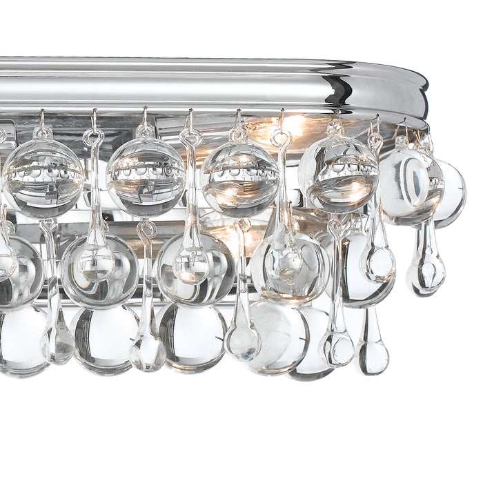 Crystorama 134-CH Eight Light Bathroom Vanity, Polished Chrome