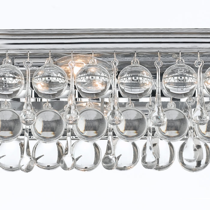 Crystorama 134-CH Eight Light Bathroom Vanity, Polished Chrome