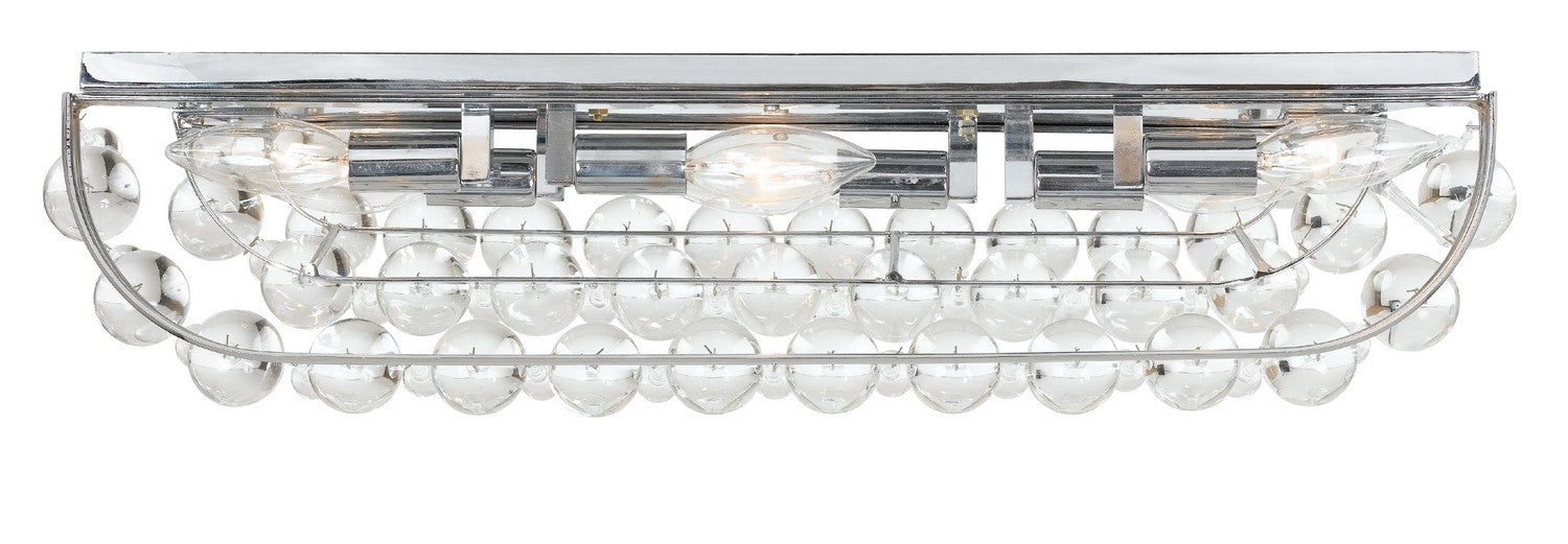 Crystorama 134-CH Eight Light Bathroom Vanity, Polished Chrome