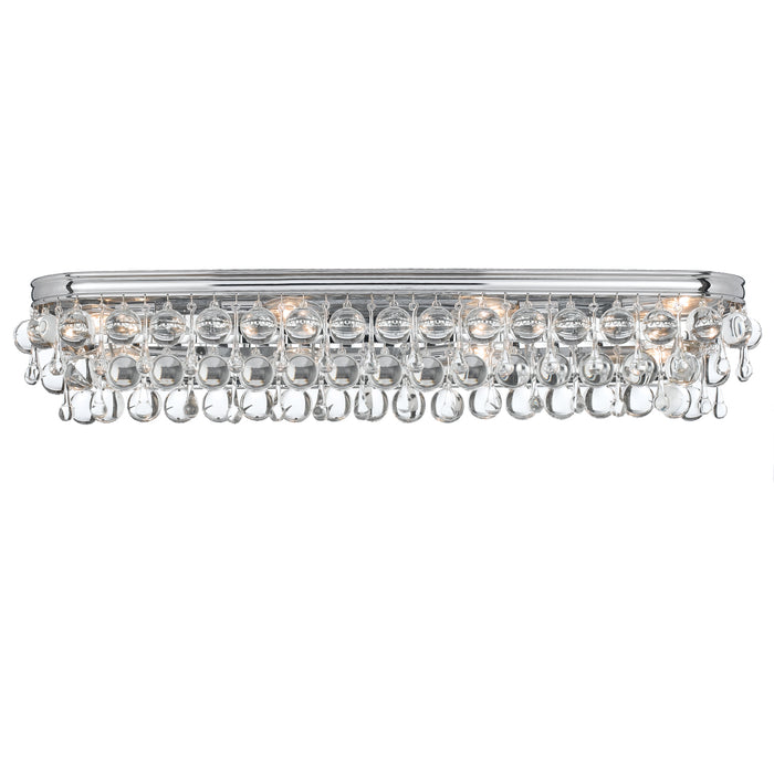 Crystorama 134-CH Eight Light Bathroom Vanity, Polished Chrome