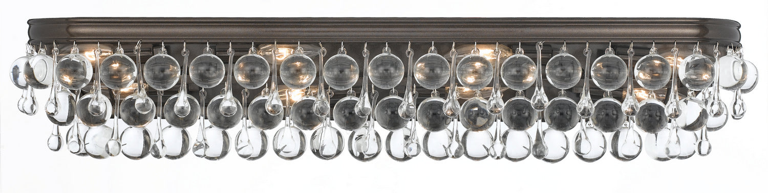 Crystorama 134-VZ Eight Light Bath, Vibrant Bronze