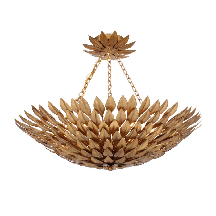 Crystorama 517-GA Six Light Chandelier, Antique Gold