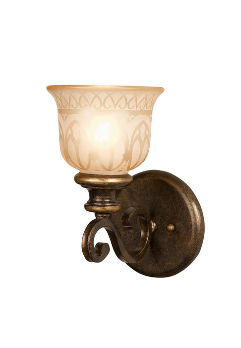 Crystorama 7401-BU One Light Wall Sconce, Bronze Umber