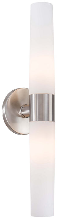 George Kovacs P5042-144 Two Light Bath, Brushed Stainless Steel