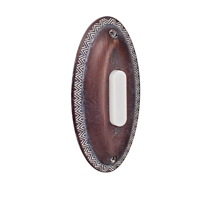 Craftmade BSOVL-RB Surface Mount Oval Lighted Push Button, Rustic Brick