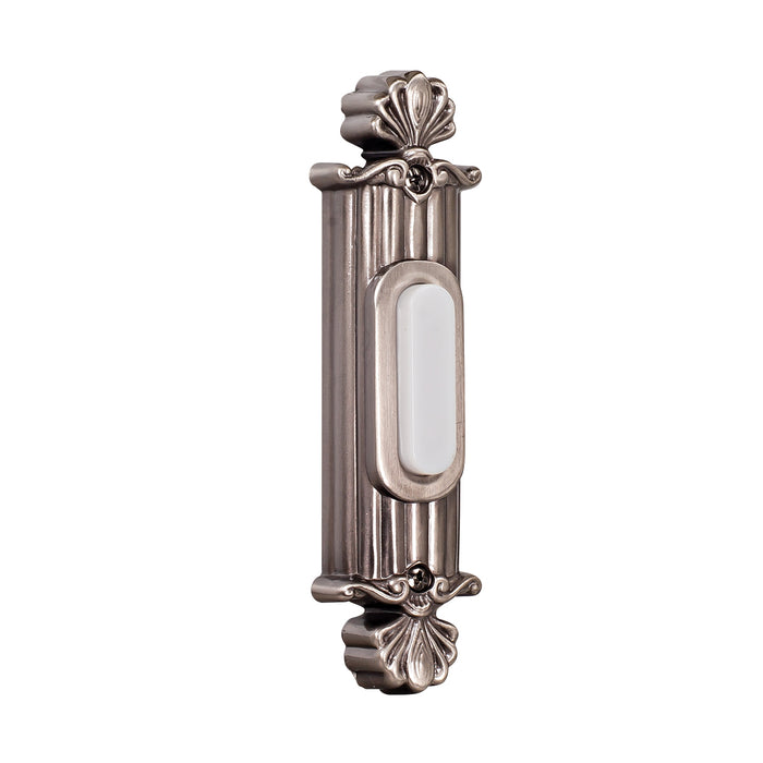 Craftmade BSSO-AP Surface Mount Straight Ornate Lighted Push Button, Antique Pewter