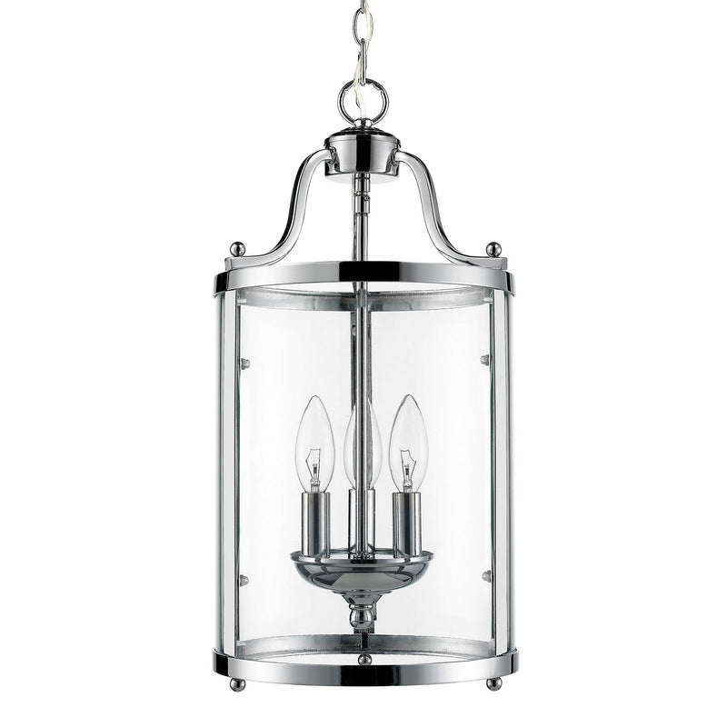 Golden 1157-3P CH Three Light Pendant, Chrome