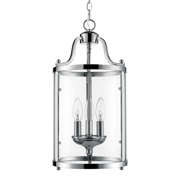 Golden 1157-3P CH Three Light Pendant, Chrome