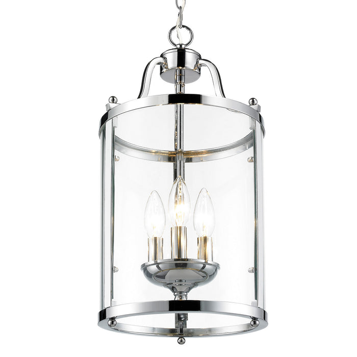 Golden 1157-3P CH Three Light Pendant, Chrome