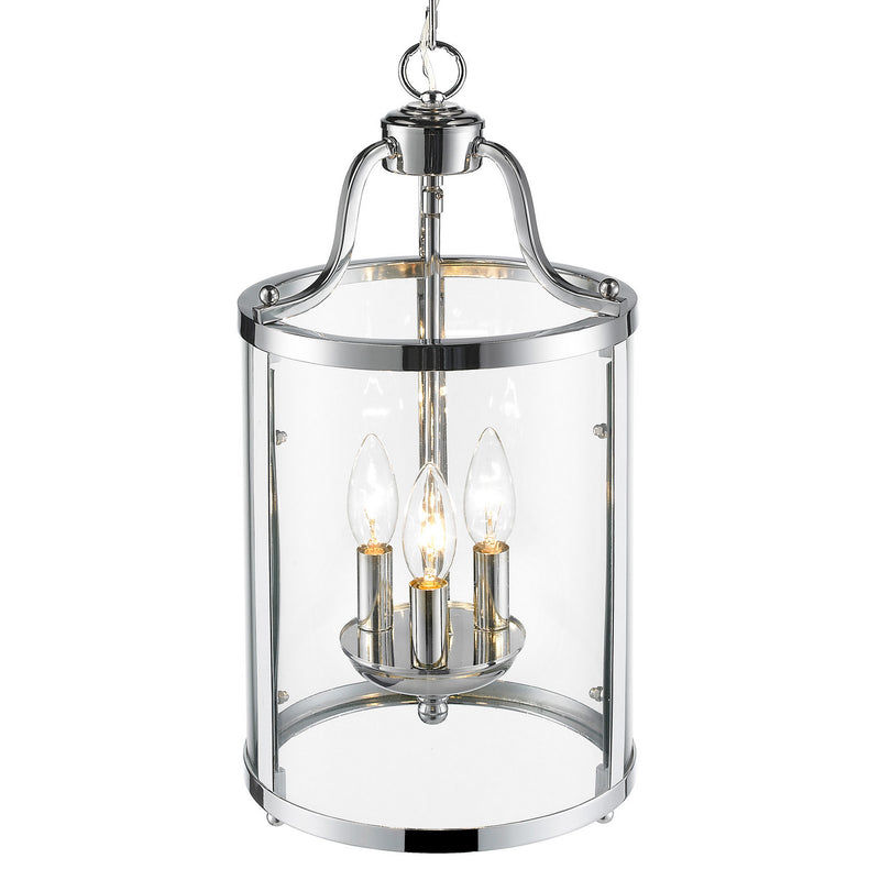 Golden 1157-3P CH Three Light Pendant, Chrome