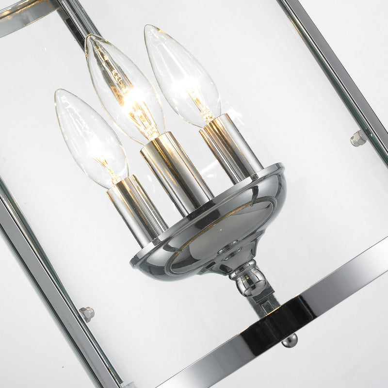 Golden 1157-3P CH Three Light Pendant, Chrome