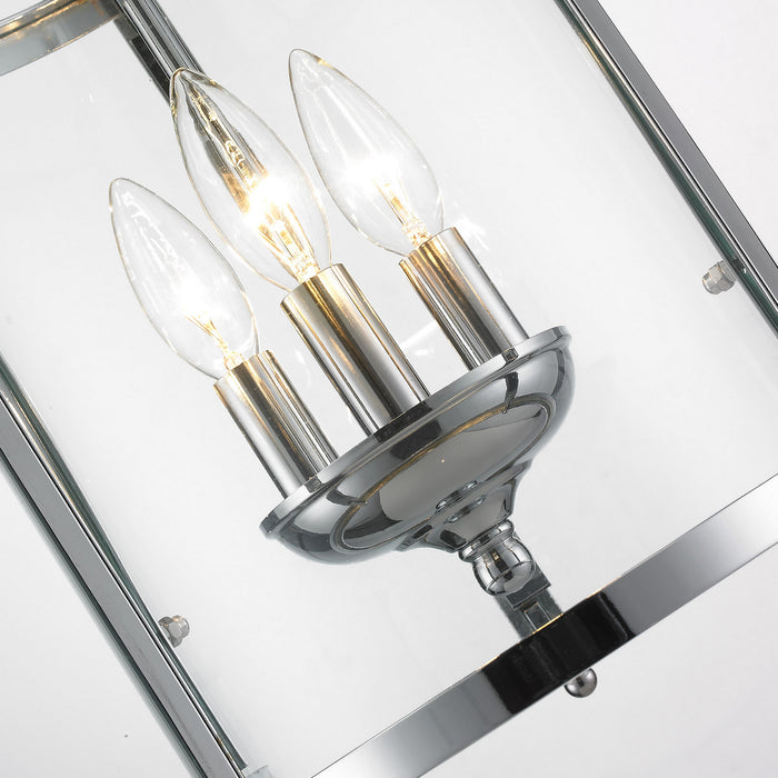Golden 1157-3P CH Three Light Pendant, Chrome