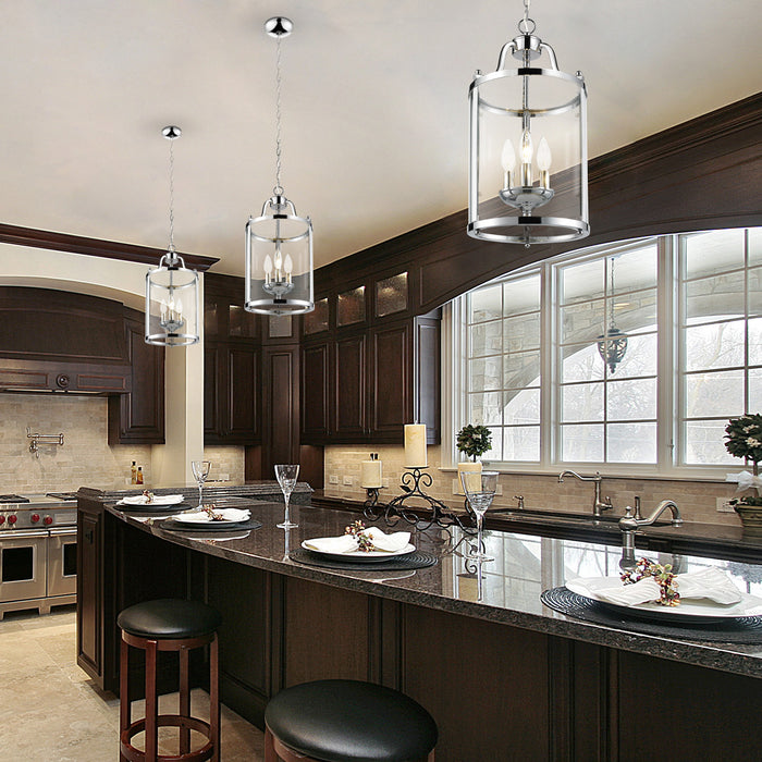Golden 1157-3P CH Three Light Pendant, Chrome