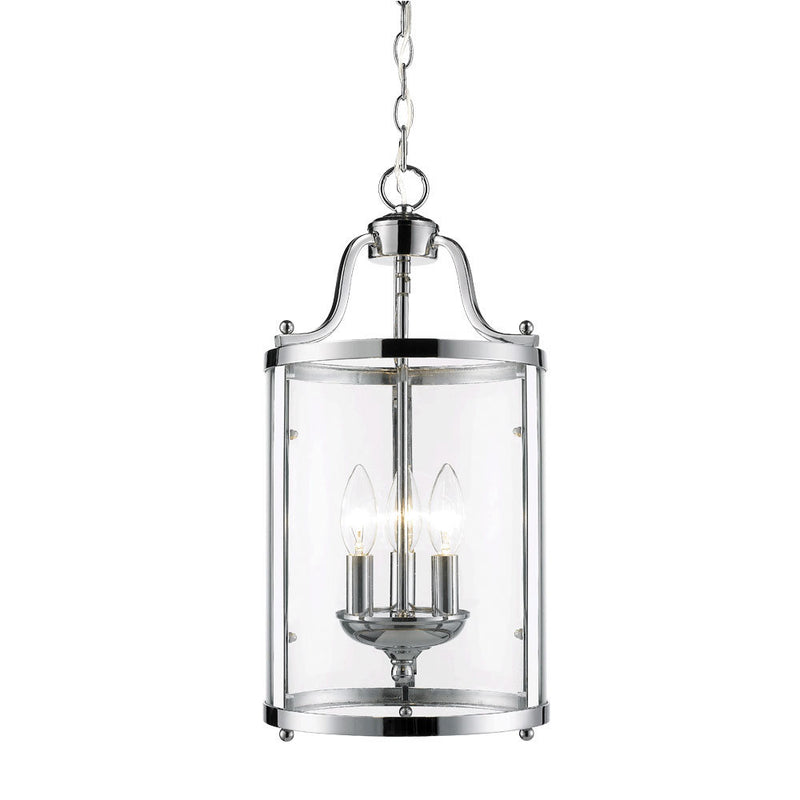 Golden 1157-3P CH Three Light Pendant, Chrome