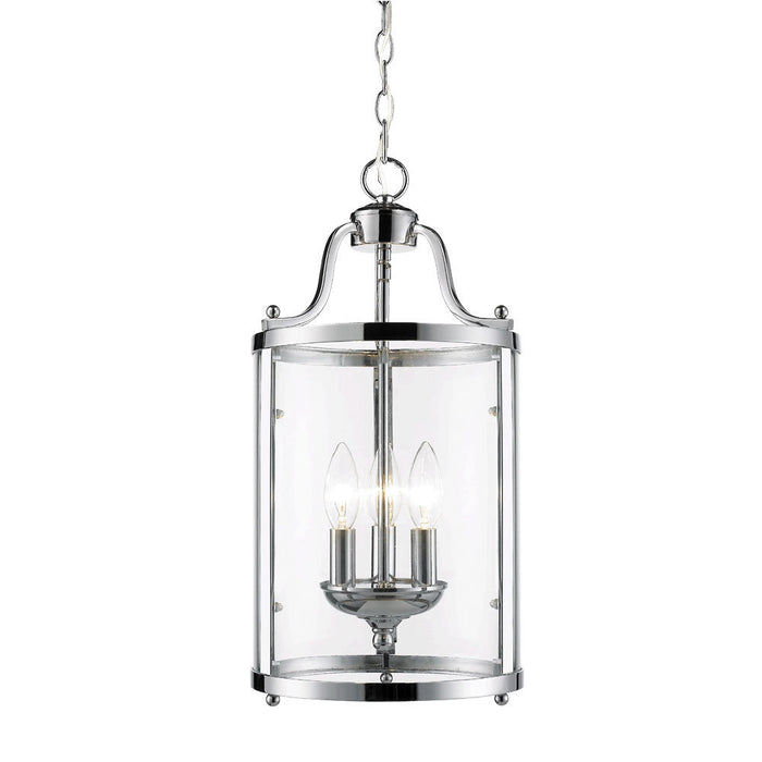 Golden 1157-3P CH Three Light Pendant, Chrome