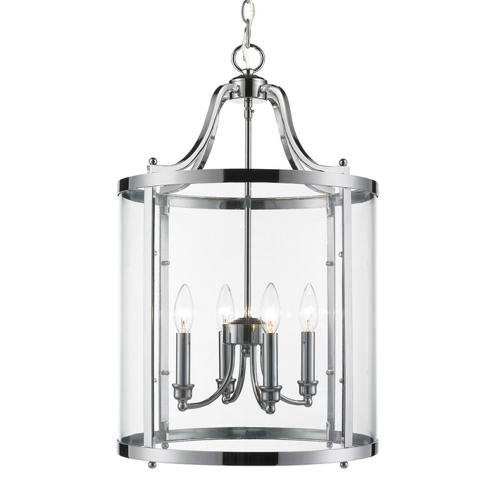 Golden 1157-4P CH Four Light Pendant, Chrome
