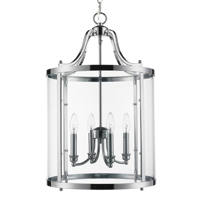 Golden 1157-4P CH Four Light Pendant, Chrome