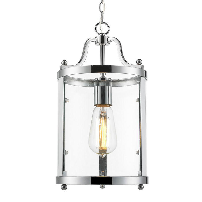Golden 1157-M1L CH One Light Mini Pendant, Chrome