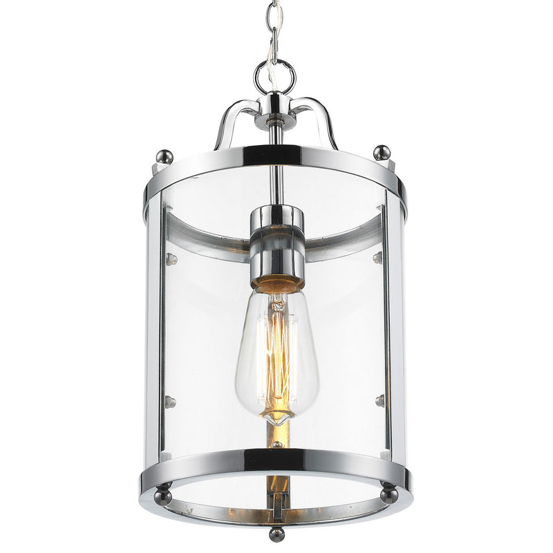 Golden 1157-M1L CH One Light Mini Pendant, Chrome