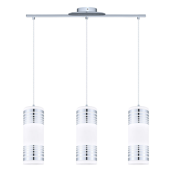 Eglo USA 200228A Three Light Linear Pendant, Chrome