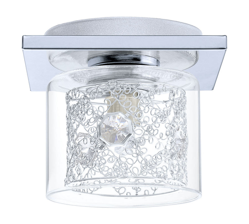 Eglo USA 91732A One Light Ceiling Mount, Chrome