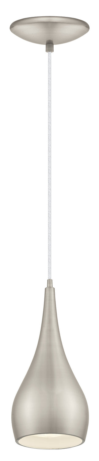 Eglo USA 92076A One Light Pendant, Matte Nickel