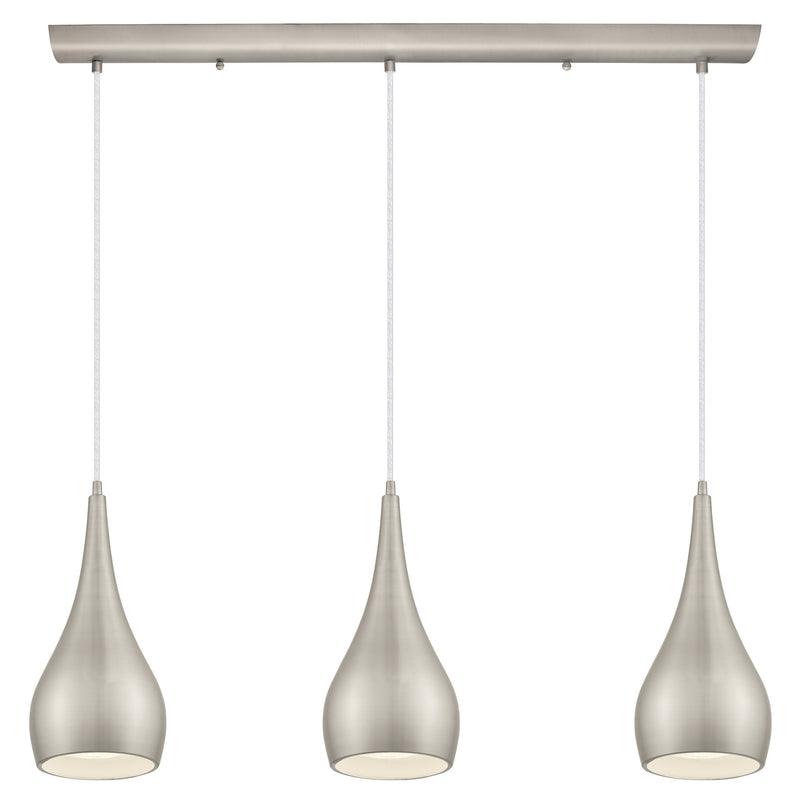 Eglo USA 92077A Three Light Pendant, Matte Nickel