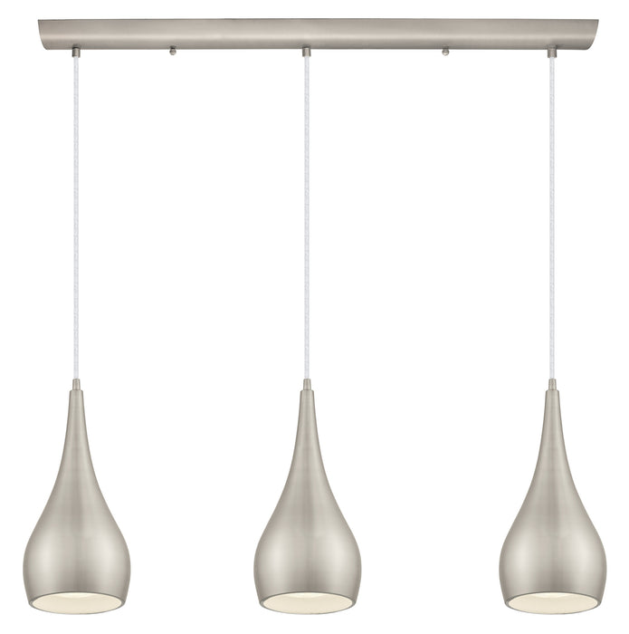 Eglo USA 92077A Three Light Pendant, Matte Nickel