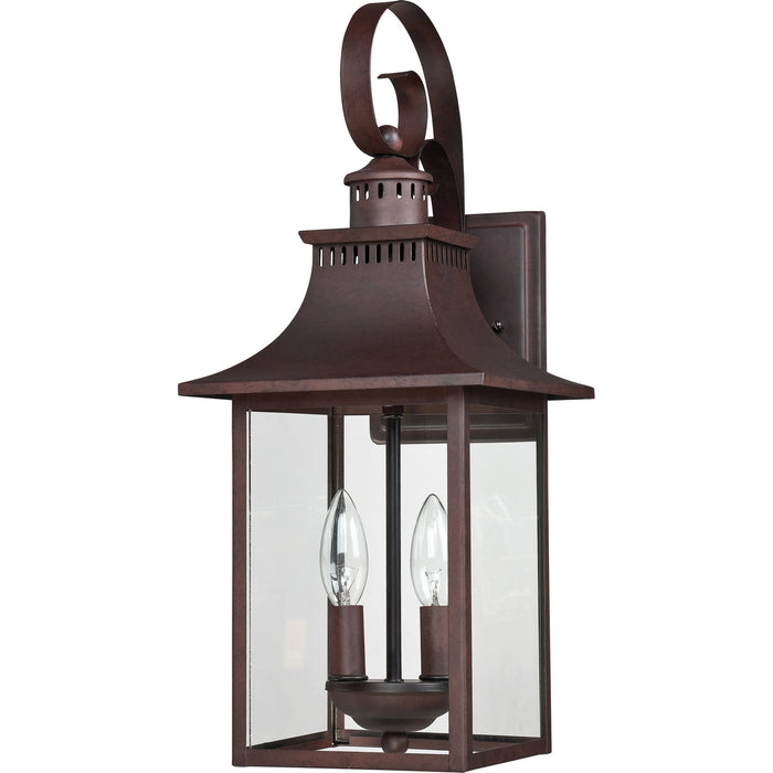 Quoizel CCR8408CU Two Light Outdoor Wall Lantern, Copper Bronze